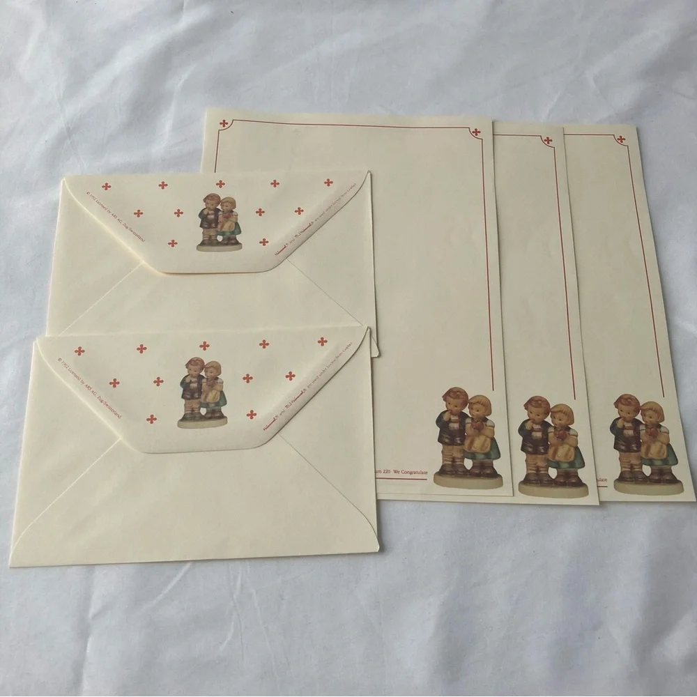 Vintage Stationery Paper Envelope Ephemera MJ Hummel Lot Junk Journal Scrapbook